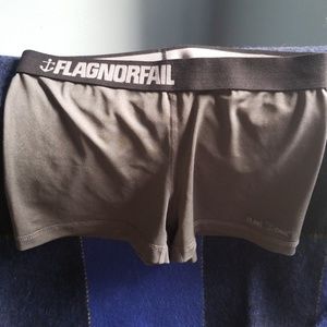 Flag nor Fail grey women's compression shorts
